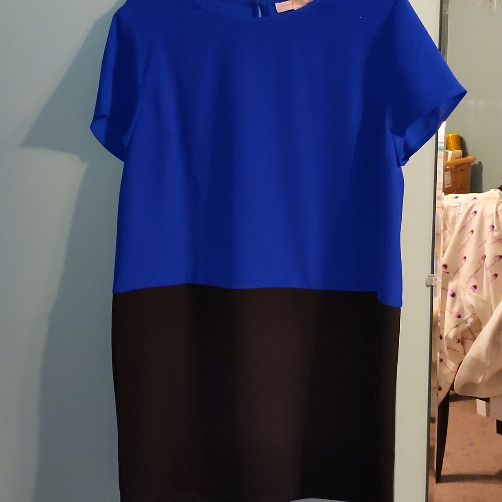 Black and blue business casual dress